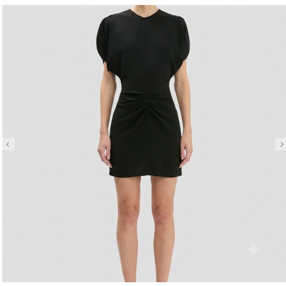 Victoria Beckham Gathered Waist Mini Dress Black Size US 2